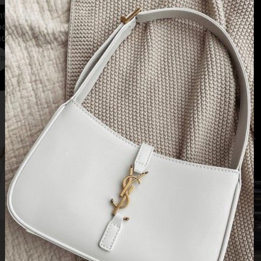 Ysl white and cream hobo bag